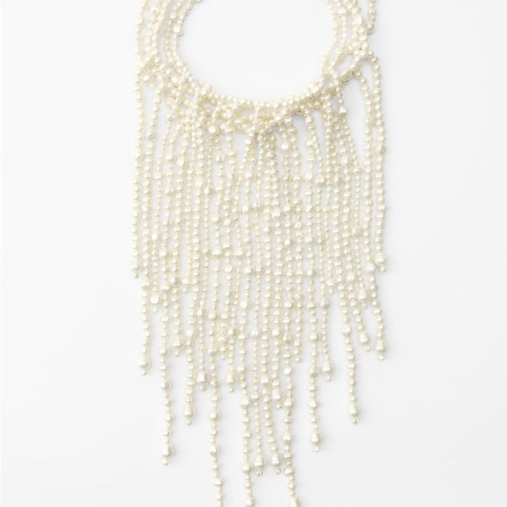 Zara faux Pearl multi strand necklace